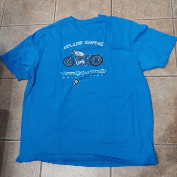 Tommy Bahama Relax Shirt Men's XXL Blue Island Riders Motorcycle Graphic Print - Picture 8 of 11